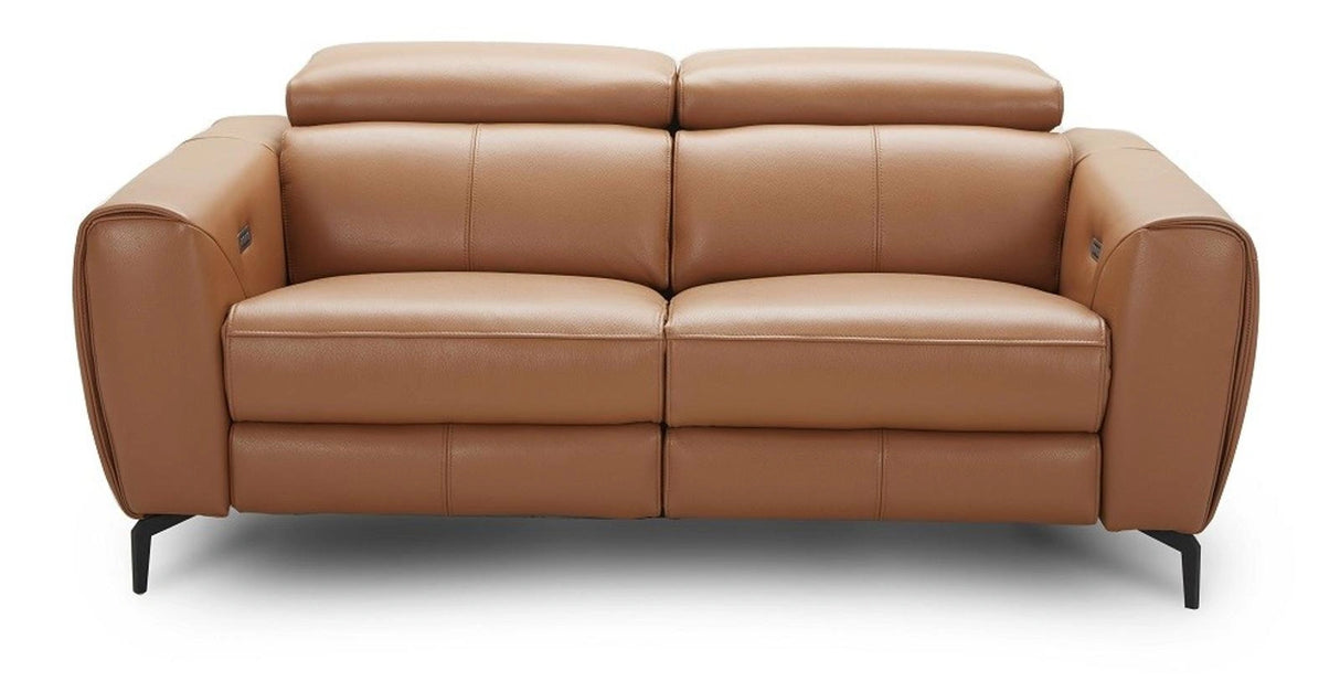 J&M Furniture Lorenzo Loveseat in Caramel