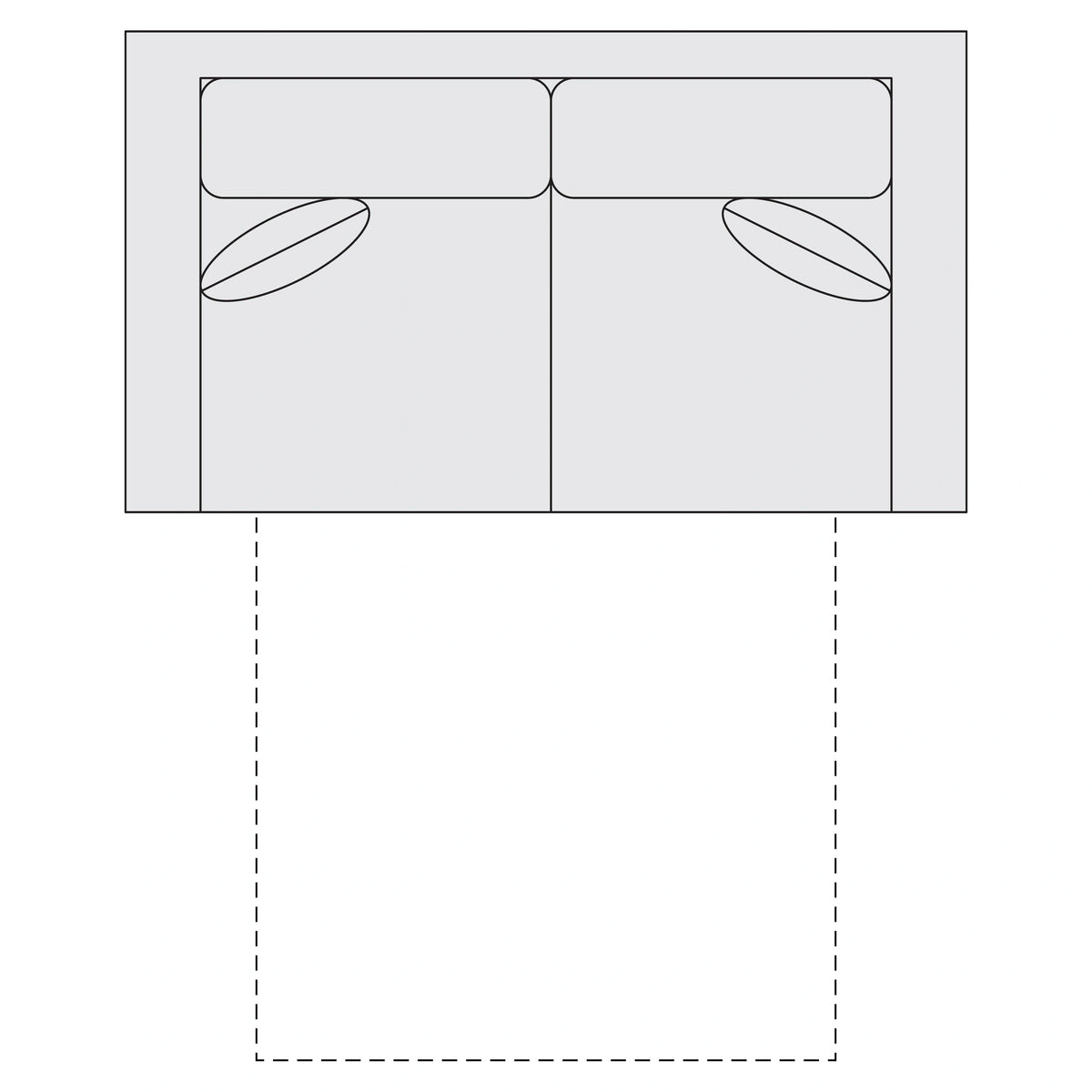 Fabric Sleeper Loveseat Twin