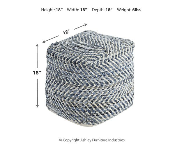Chevron Pouf - galleria furniture outlet