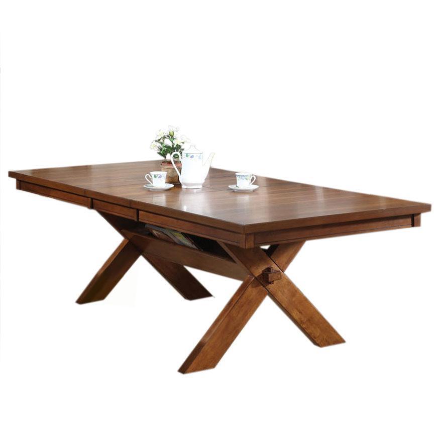 Acme Apollo Trestle Base Rectangular Dining Table in Walnut 70000 - galleria furniture outlet