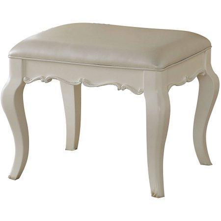 Acme Edalene Vanity Bench in Pearl White 30519 - galleria furniture outlet