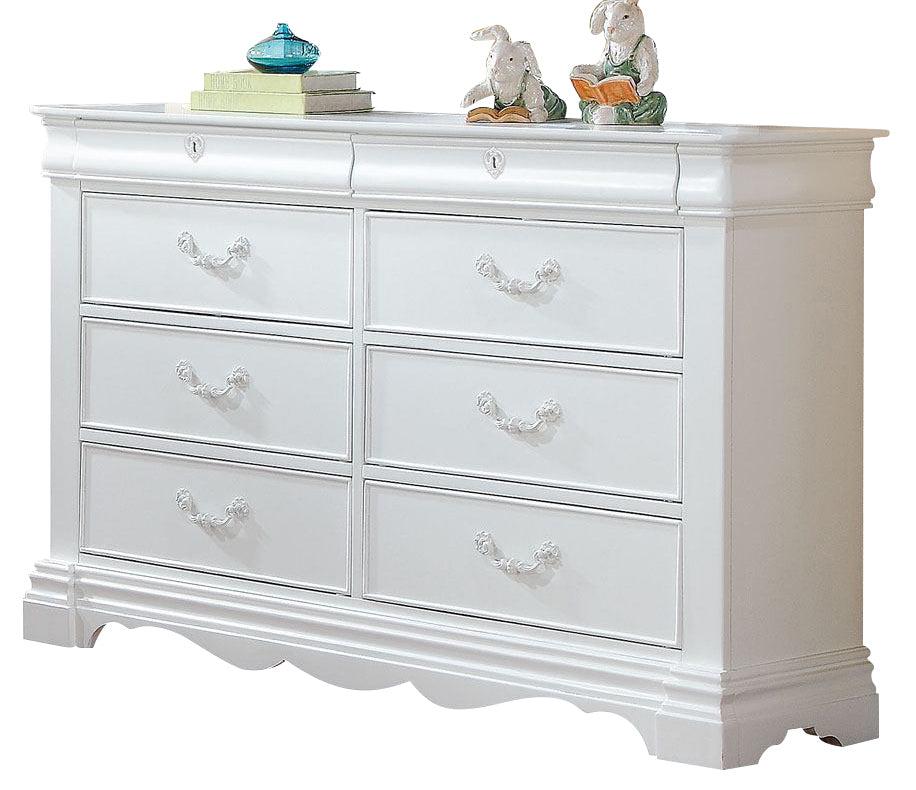 ACME Estrella Youth Dresser in White 30245 - galleria furniture outlet