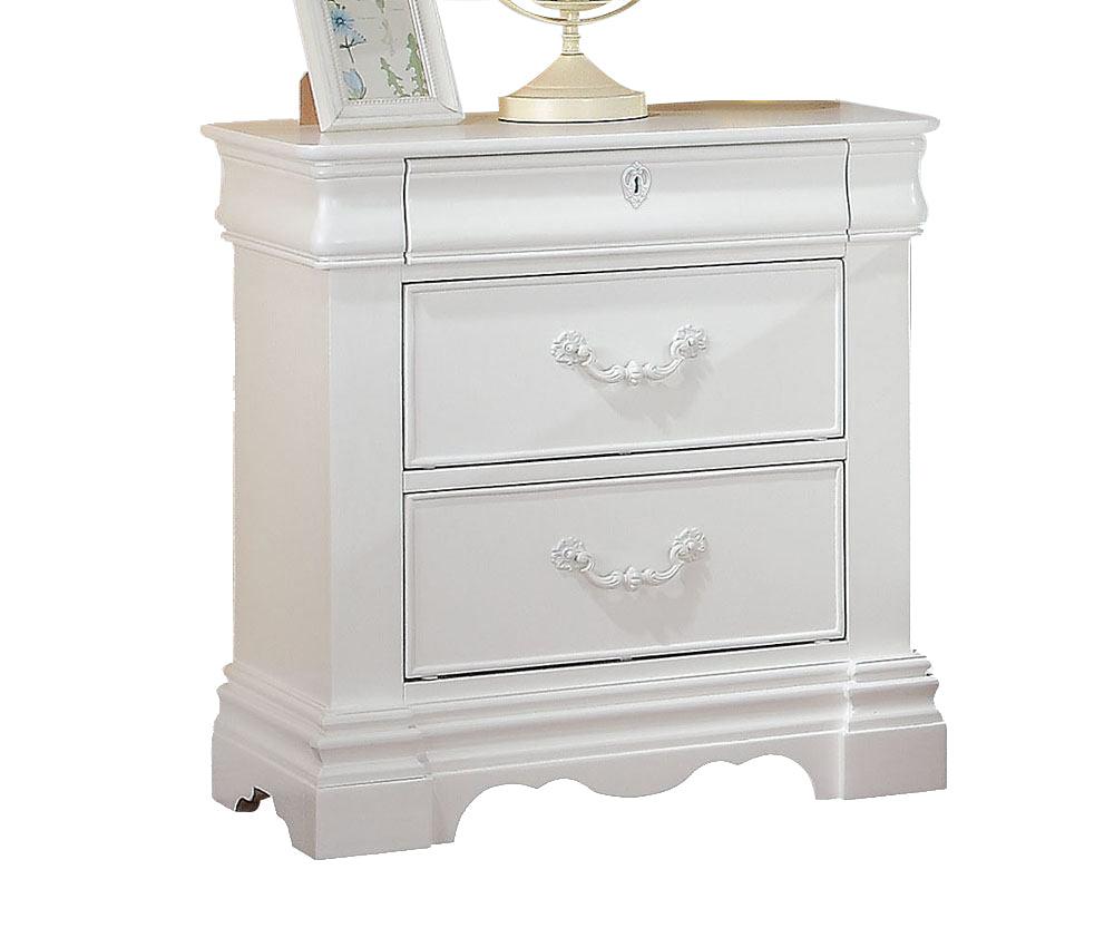 ACME Estrella Youth Nightstand in White 30243 - galleria furniture outlet