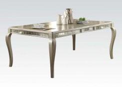 Acme Francesca Rectangular Dining Table in Champagne 62080 - galleria furniture outlet
