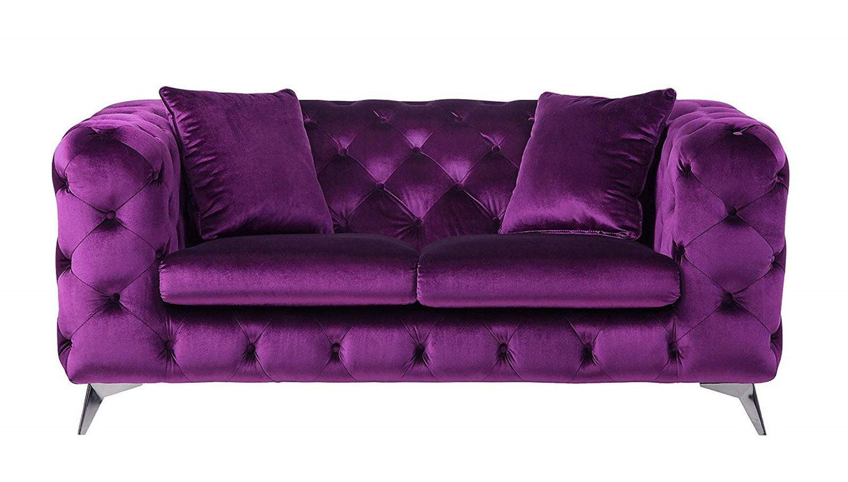 Acme Furniture Atronia Loveseat in Purple 54906 - galleria furniture outlet