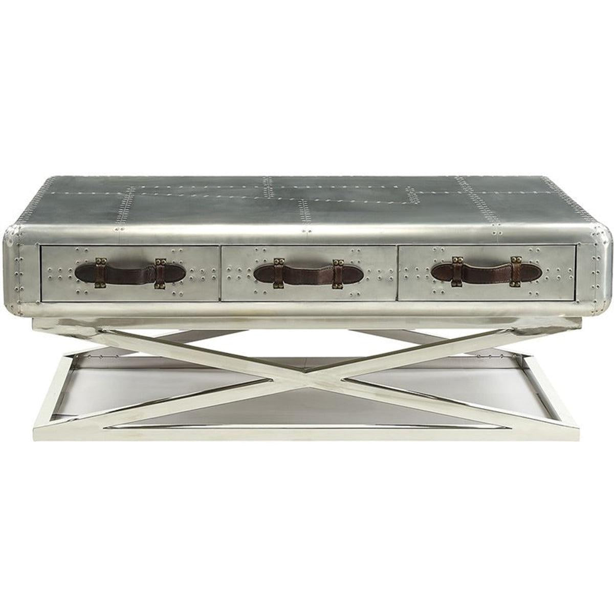 Acme Furniture Brancaster Coffee Table in Aluminum 83555 - galleria furniture outlet