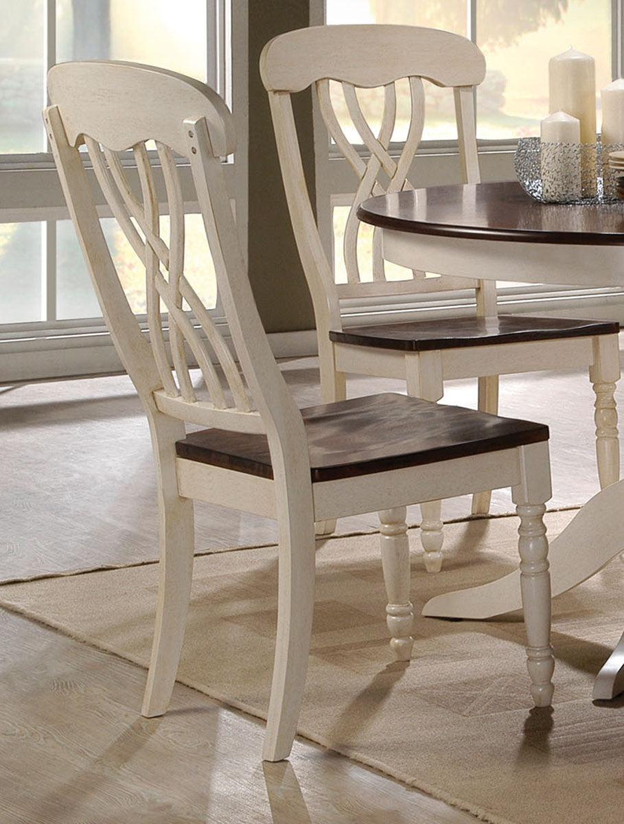Acme Furniture Dylan Side Chair in Buttermilk and Oak (Set of 2) 70333 - galleria furniture outlet