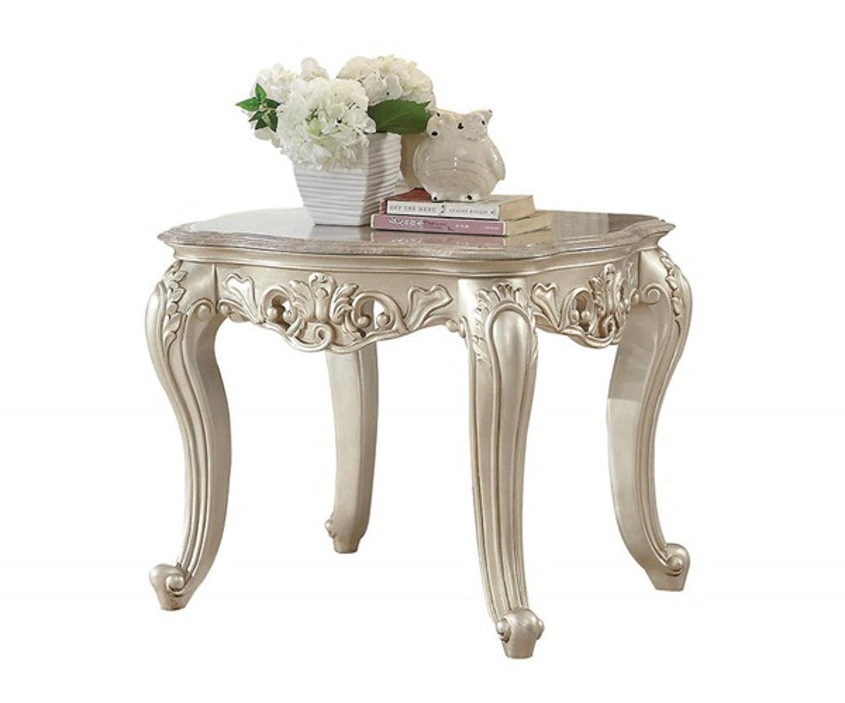 Acme Furniture Gorsedd End Table in Antique White 82442 - galleria furniture outlet