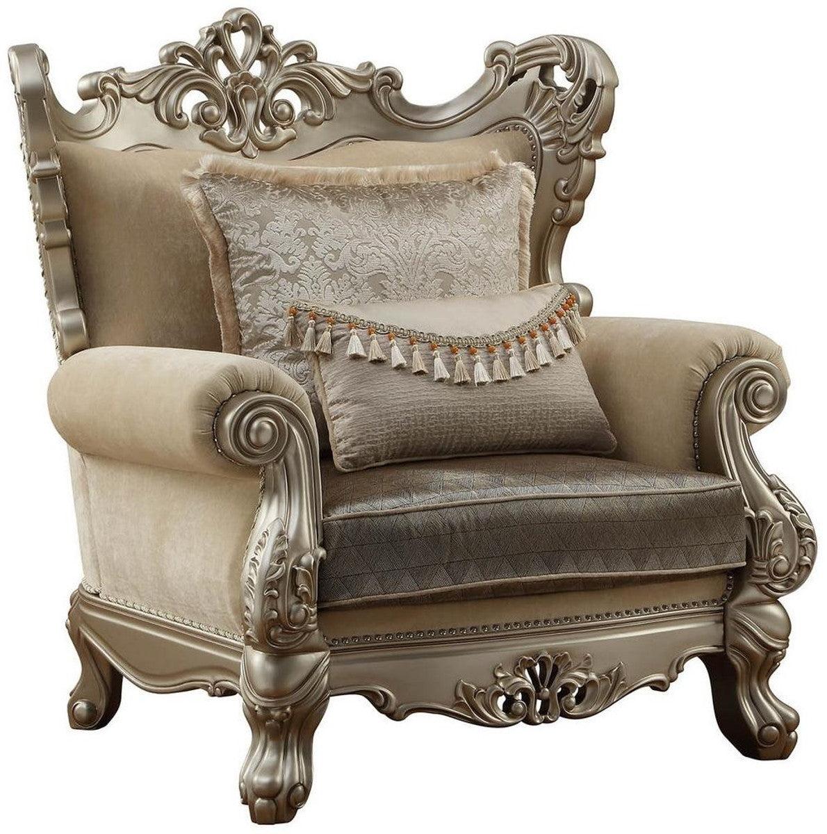 Acme Furniture Ranita Chair in Champagne 51042 - galleria furniture outlet