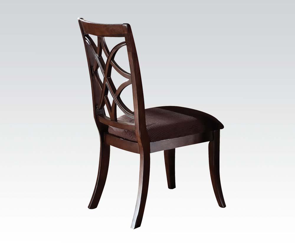 Acme Keenan Dining Side Chairs (Set of 2) in Dark Walnut 60257 - galleria furniture outlet