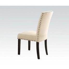 Acme Nolan Side Chair (Set of 2) in Linen/Weathered Black 72852 - galleria furniture outlet