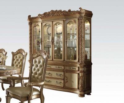 Acme Vendome Buffet and Hutch in Gold Patina 63005 - galleria furniture outlet