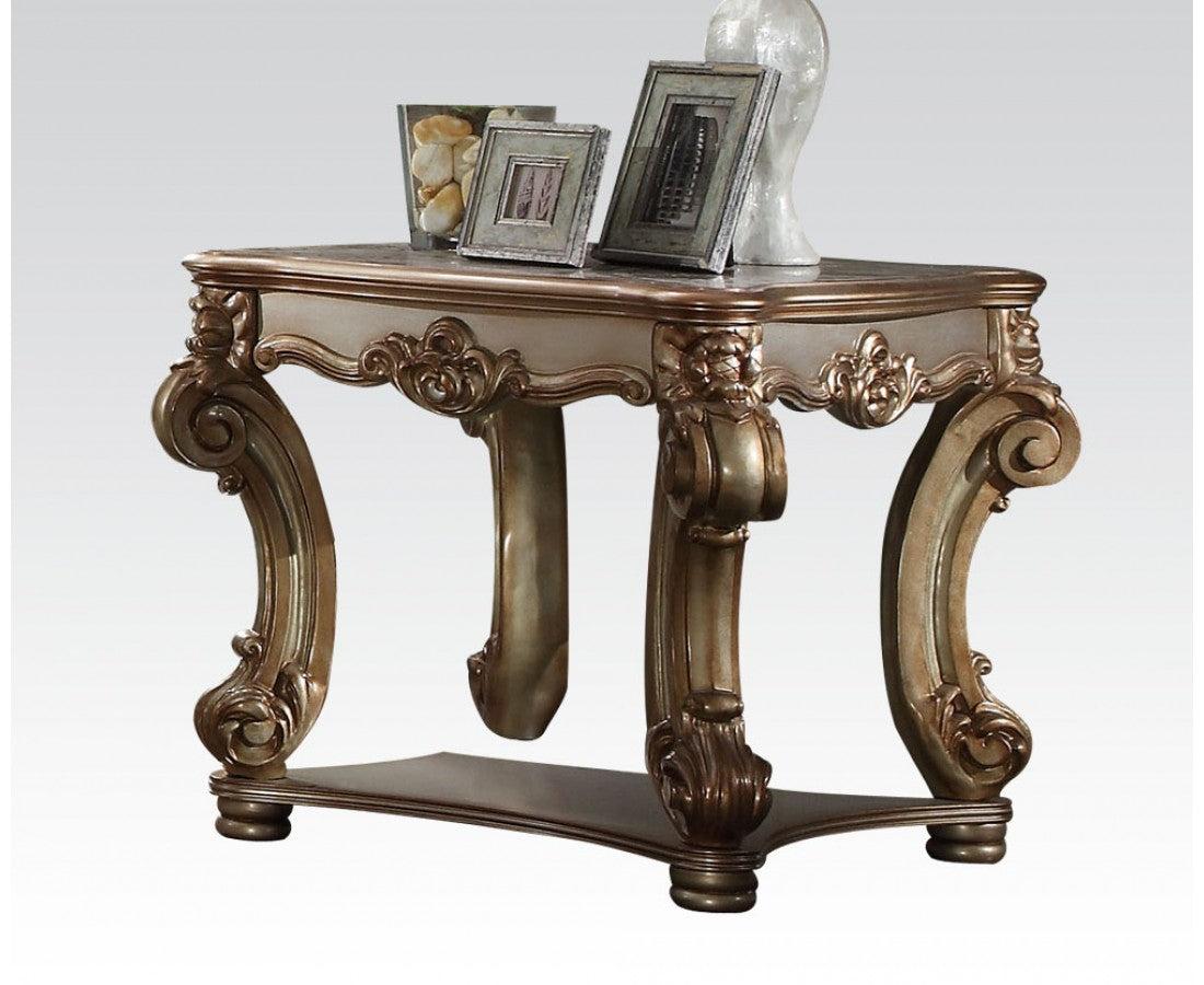 Acme Vendome End Table in Gold Patina 83001 - galleria furniture outlet