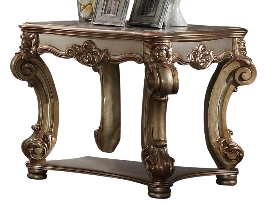 Acme Vendome End Table in Gold Patina 83121 - galleria furniture outlet