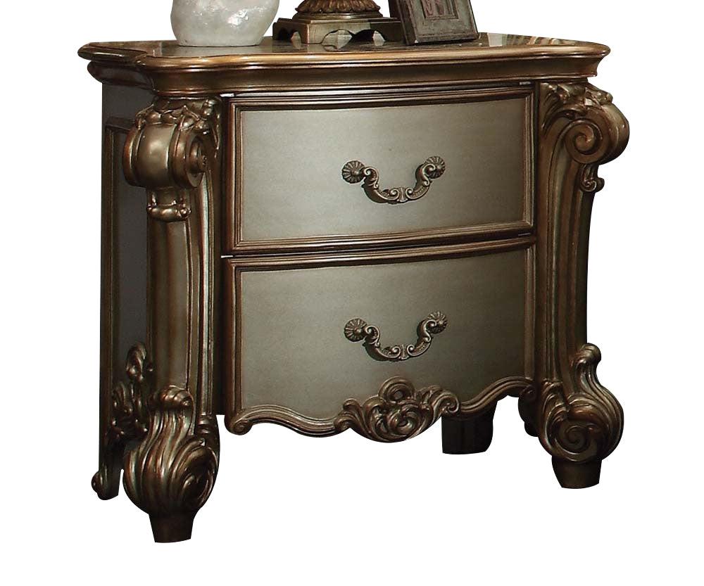 Acme Vendome Nightstand in Gold Patina 23003 - galleria furniture outlet