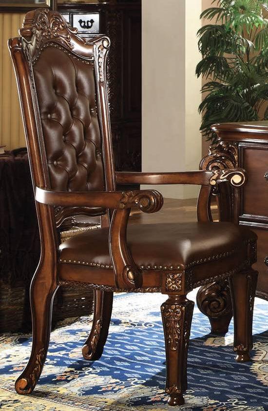 Acme Vendome Office Arm Chair in Cherry 92126