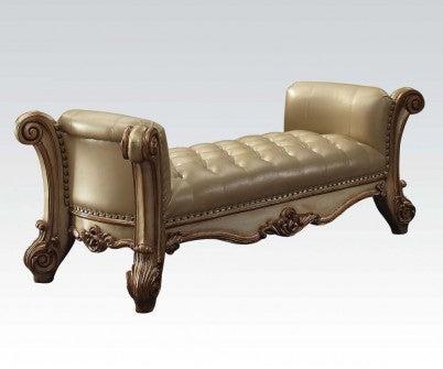 Acme Vendome Upholstered Bench in Gold Patina 96484 - galleria furniture outlet