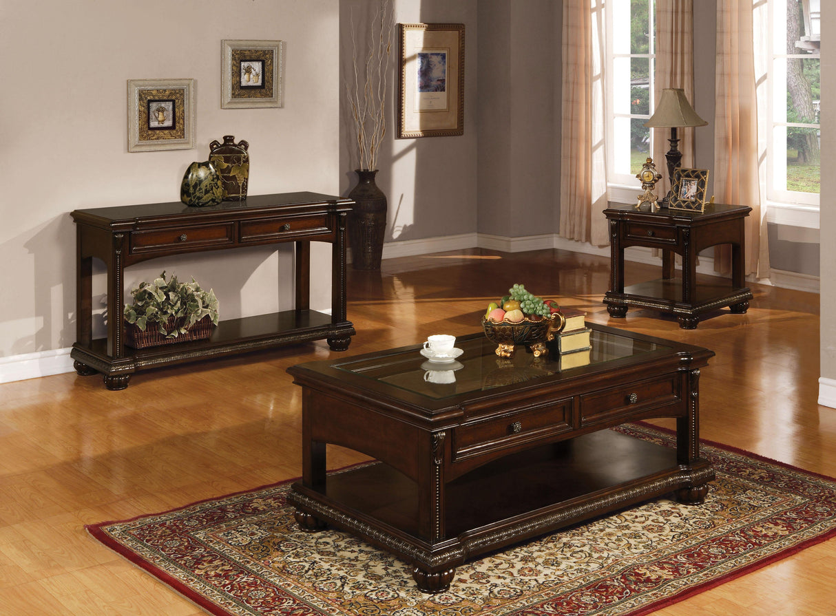 Anondale Cherry Coffee Table - galleria furniture outlet