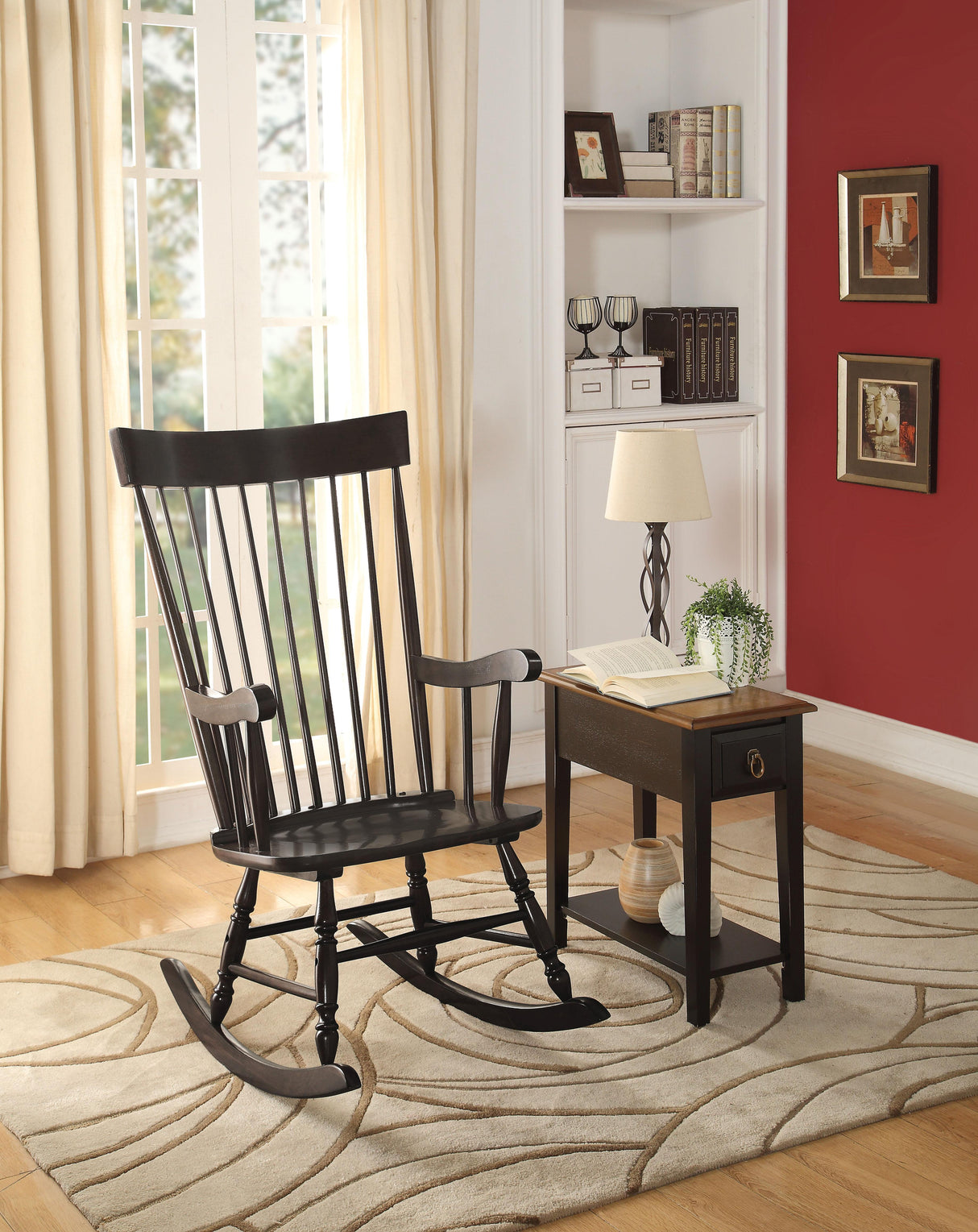 Arlo Black Rocking Chair - galleria furniture outlet