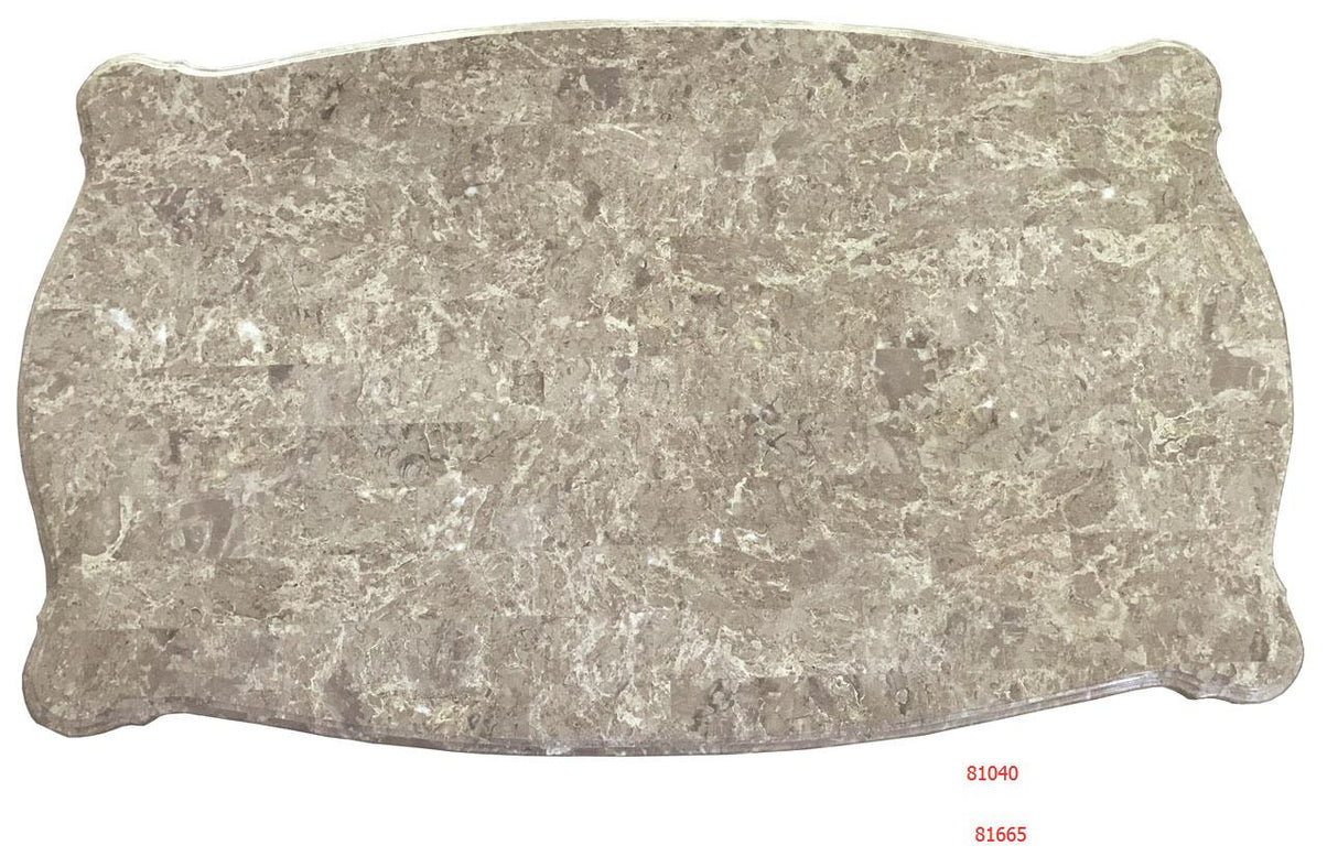 Bently Marble & Champagne Coffee Table - galleria furniture outlet