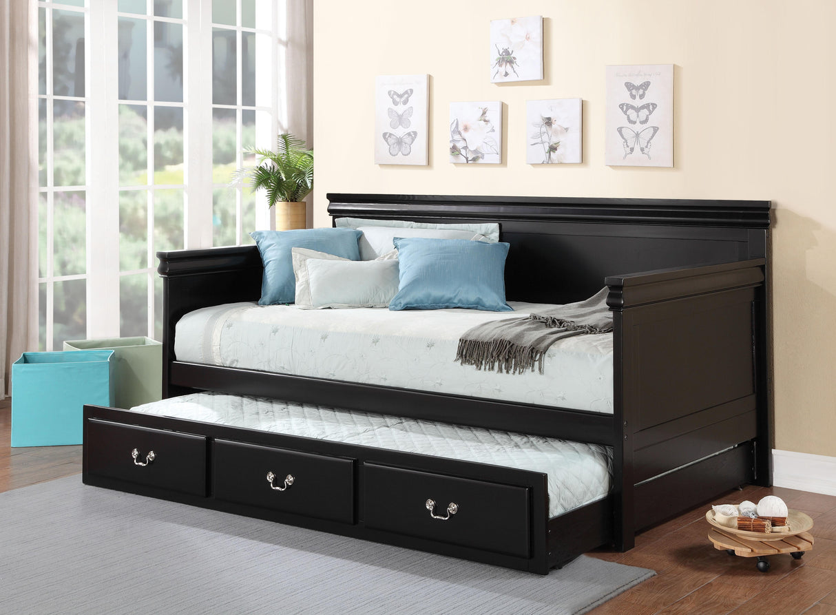 Bailee Black Daybed (Twin Size) - galleria furniture outlet