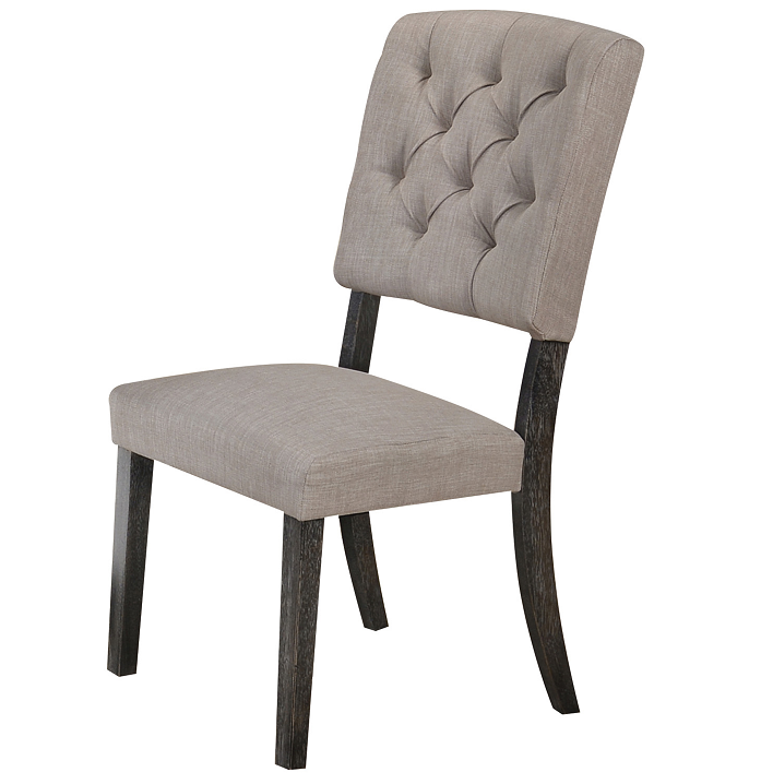 Bernard Fabric & Weathered Gray Oak Side Chair - galleria furniture outlet