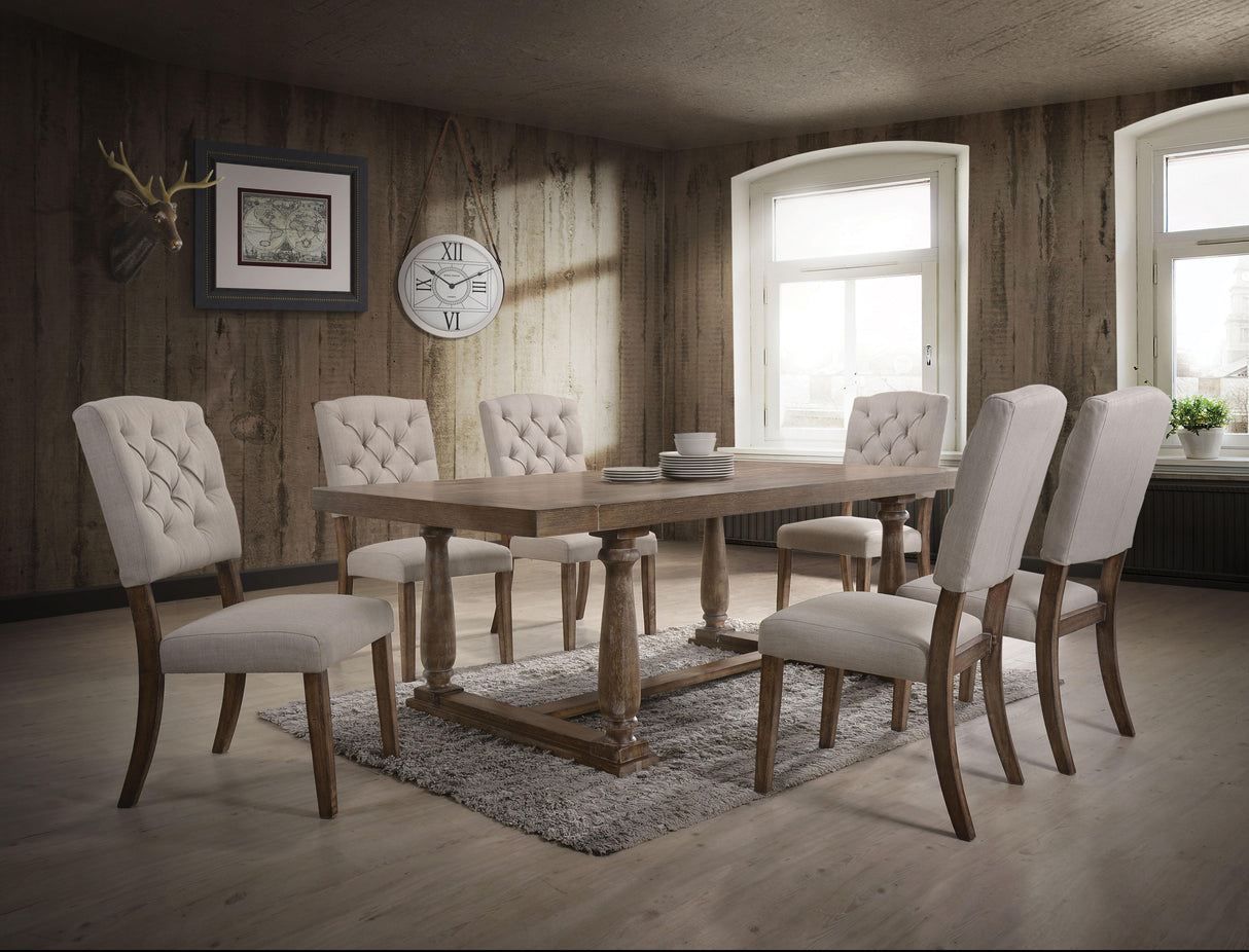 Bernard Weathered Oak Dining Table - galleria furniture outlet
