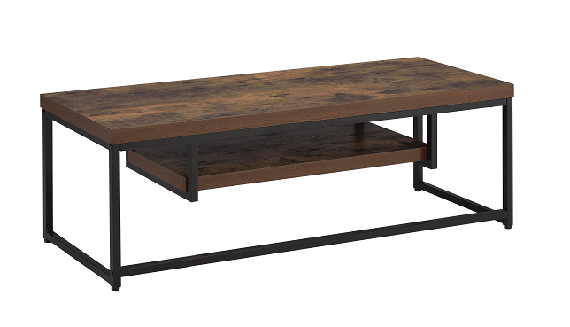 Bob Weathered Oak & Black TV Stand - galleria furniture outlet