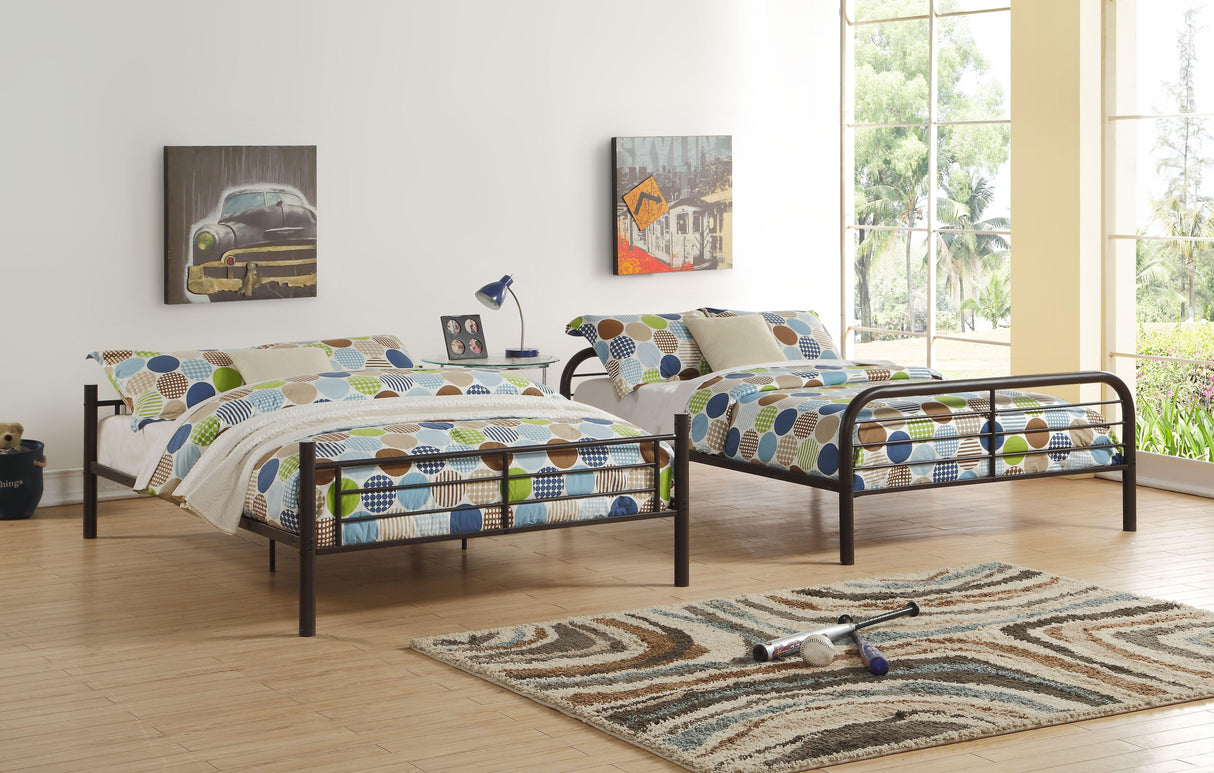 Bristol Dark Brown Bunk Bed (Full/Full) - galleria furniture outlet