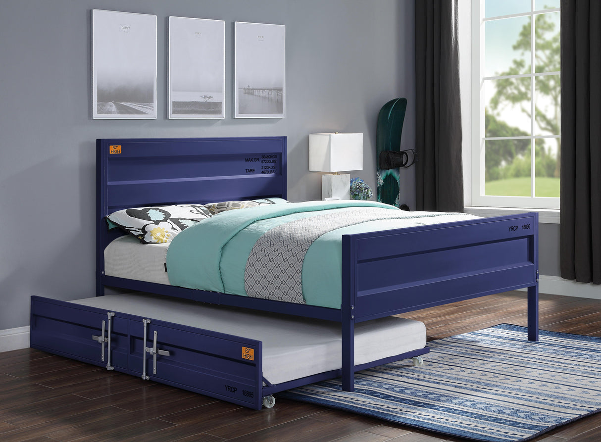 Cargo Blue Full Bed - galleria furniture outlet