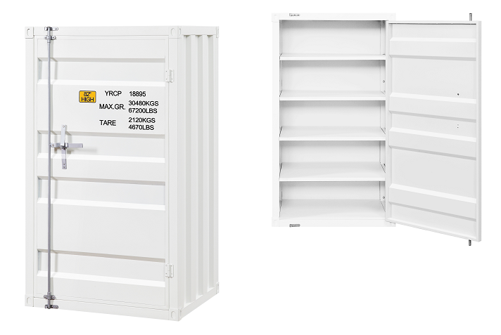 Cargo White Chest (Single Door) - galleria furniture outlet