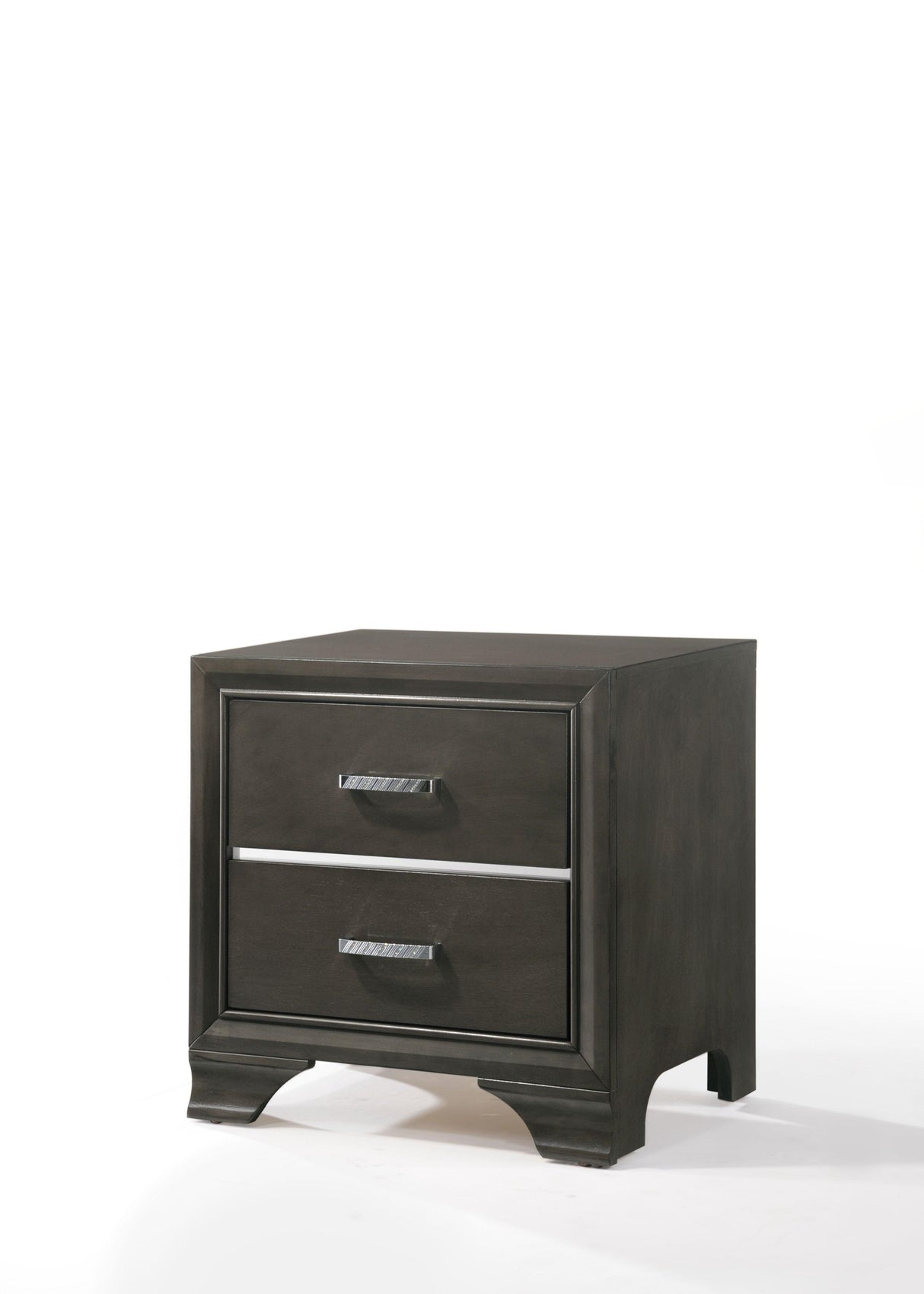 Carine II Gray Nightstand - galleria furniture outlet