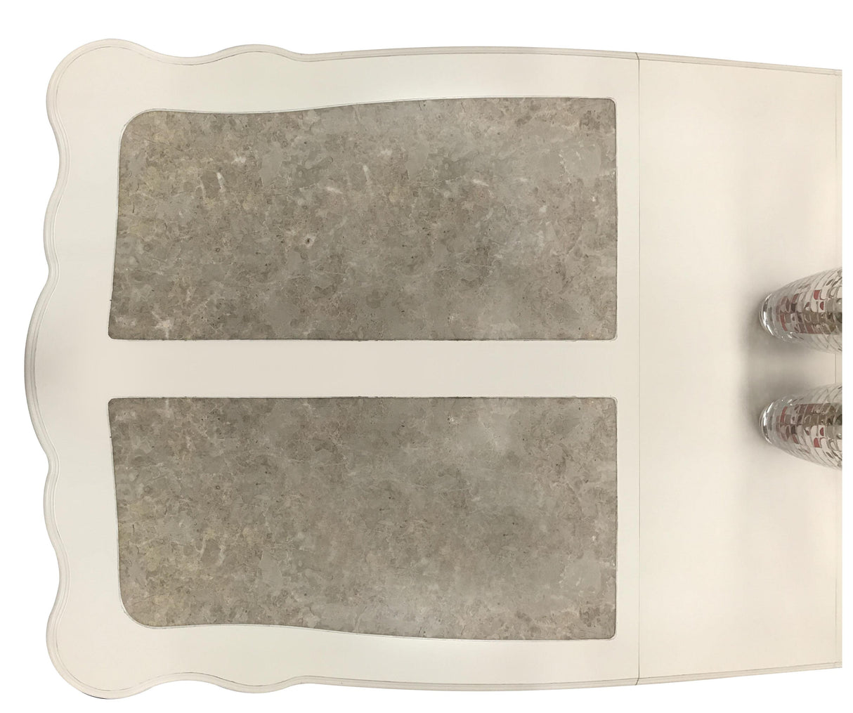 Chantelle Marble & Pearl White Dining Table - galleria furniture outlet