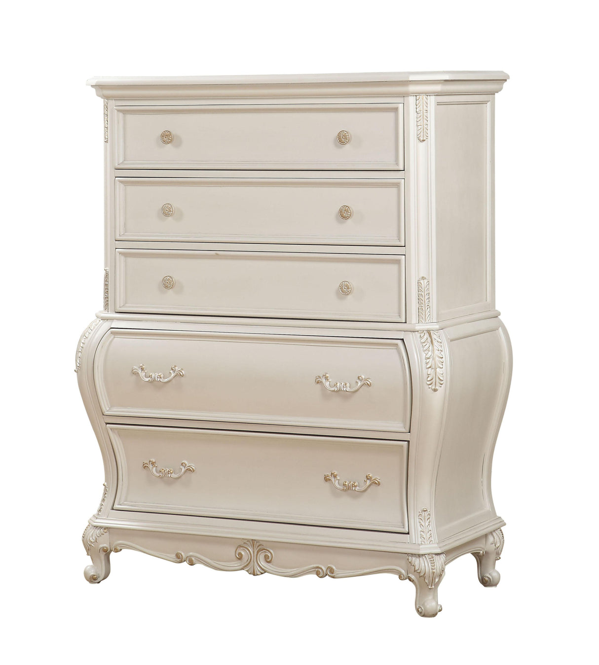 Chantelle Pearl White Chest - galleria furniture outlet