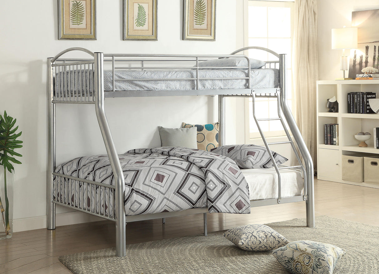 Cayelynn Silver Bunk Bed (Twin/Full) - galleria furniture outlet