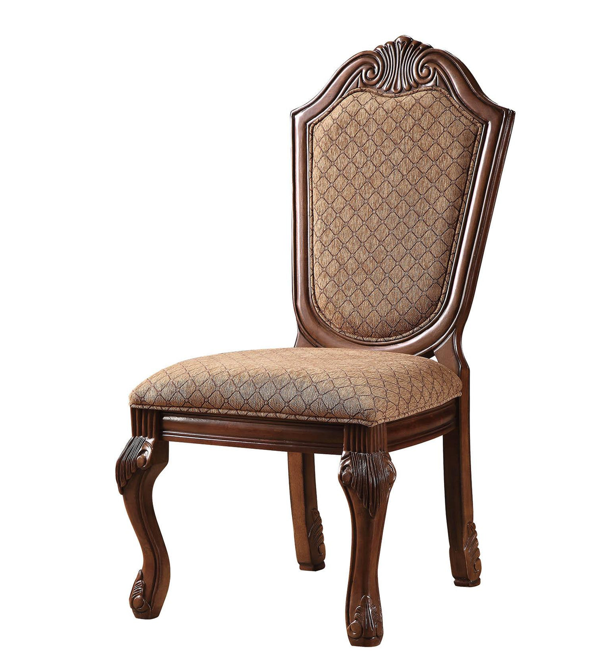 Chateau De Ville Fabric & Cherry Side Chair - galleria furniture outlet