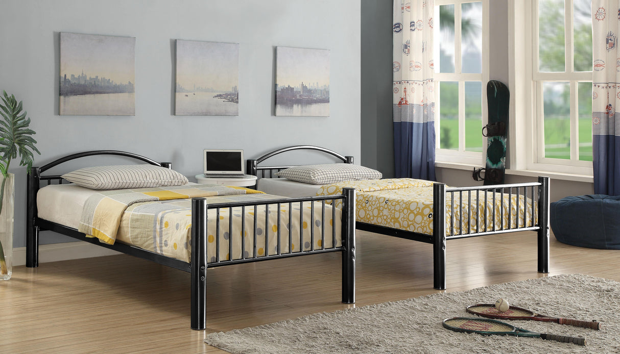 Cayelynn Black Bunk Bed (Twin/Twin) - galleria furniture outlet