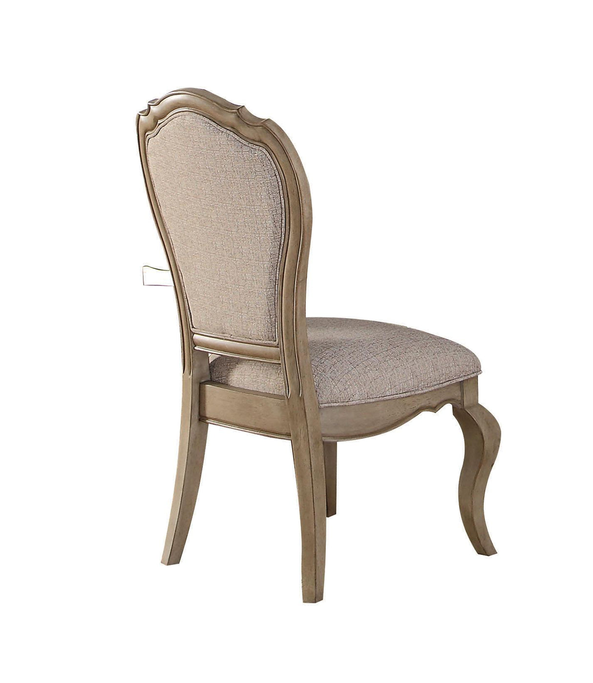 Chelmsford Beige Fabric & Antique Taupe Side Chair - galleria furniture outlet