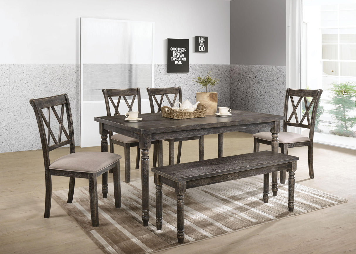 Claudia II Weathered Gray Dining Table - galleria furniture outlet