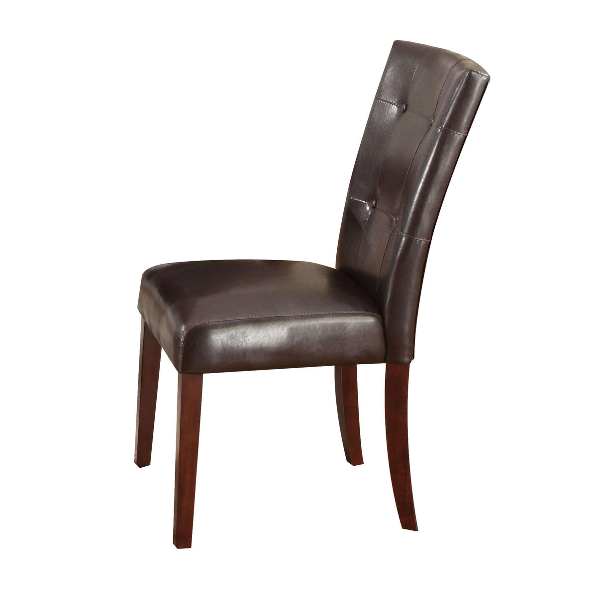 Danville Espresso PU & Walnut Side Chair - galleria furniture outlet