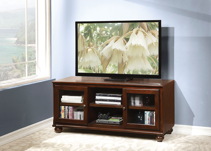 Dita Walnut TV Stand - galleria furniture outlet