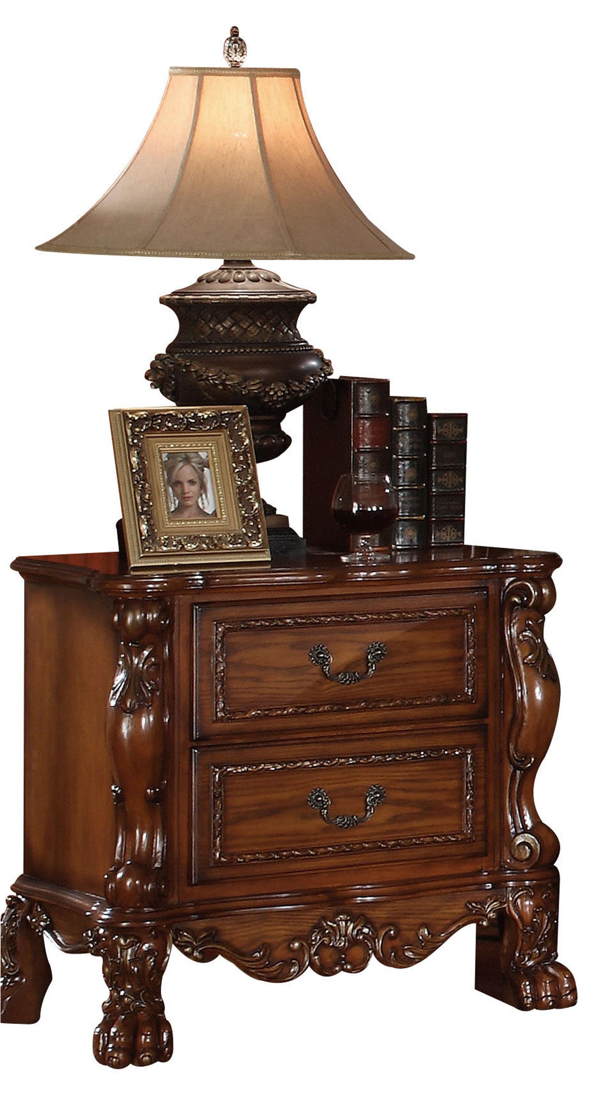 Dresden Cherry Oak Nightstand - galleria furniture outlet