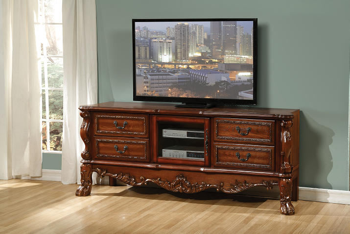 Dresden Cherry Oak TV Stand - galleria furniture outlet