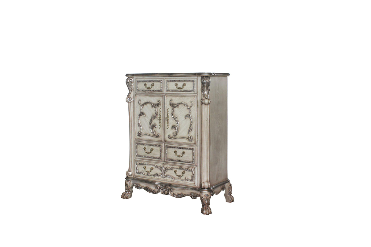 Dresden Vintage Bone White Chest - galleria furniture outlet