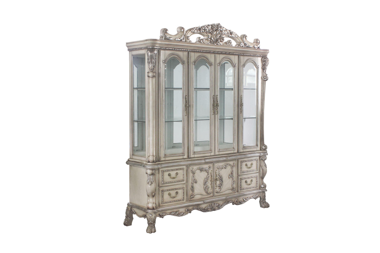 Dresden Vintage Bone White Hutch & Buffet - galleria furniture outlet