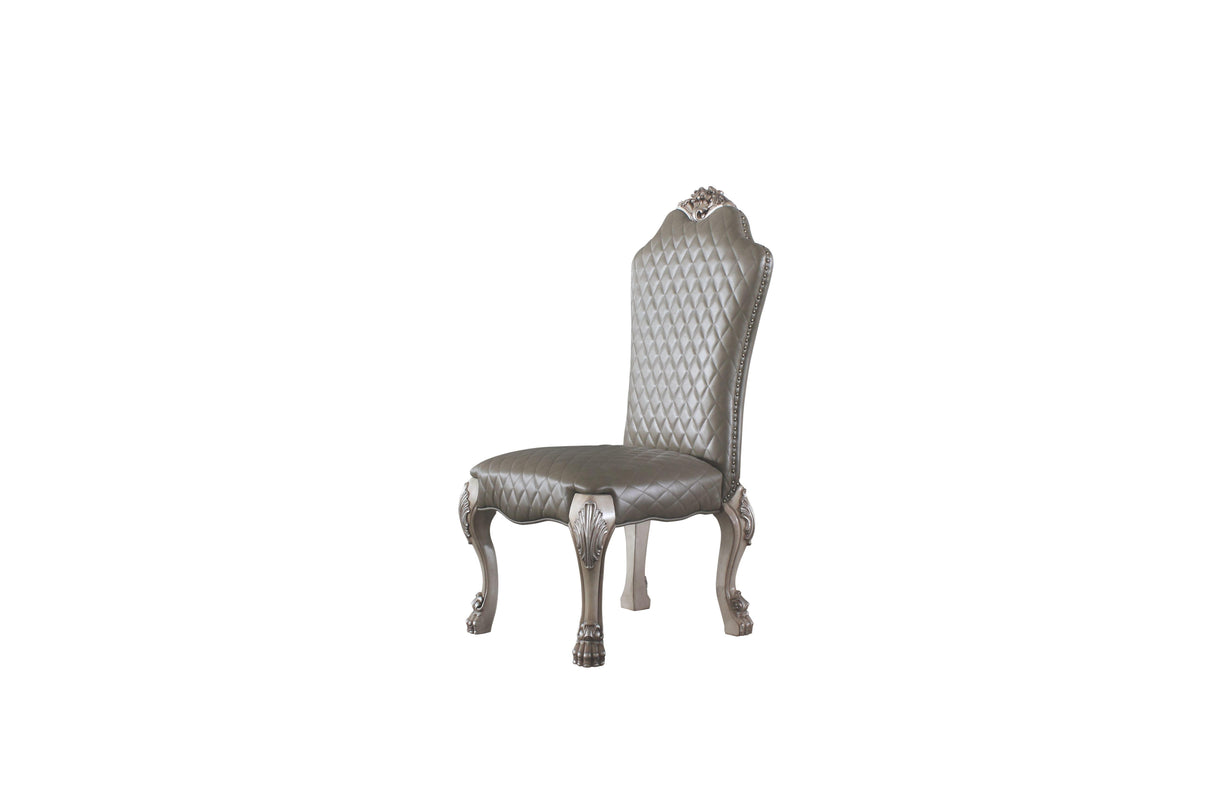 Dresden Vintage Bone White & PU Side Chair - galleria furniture outlet