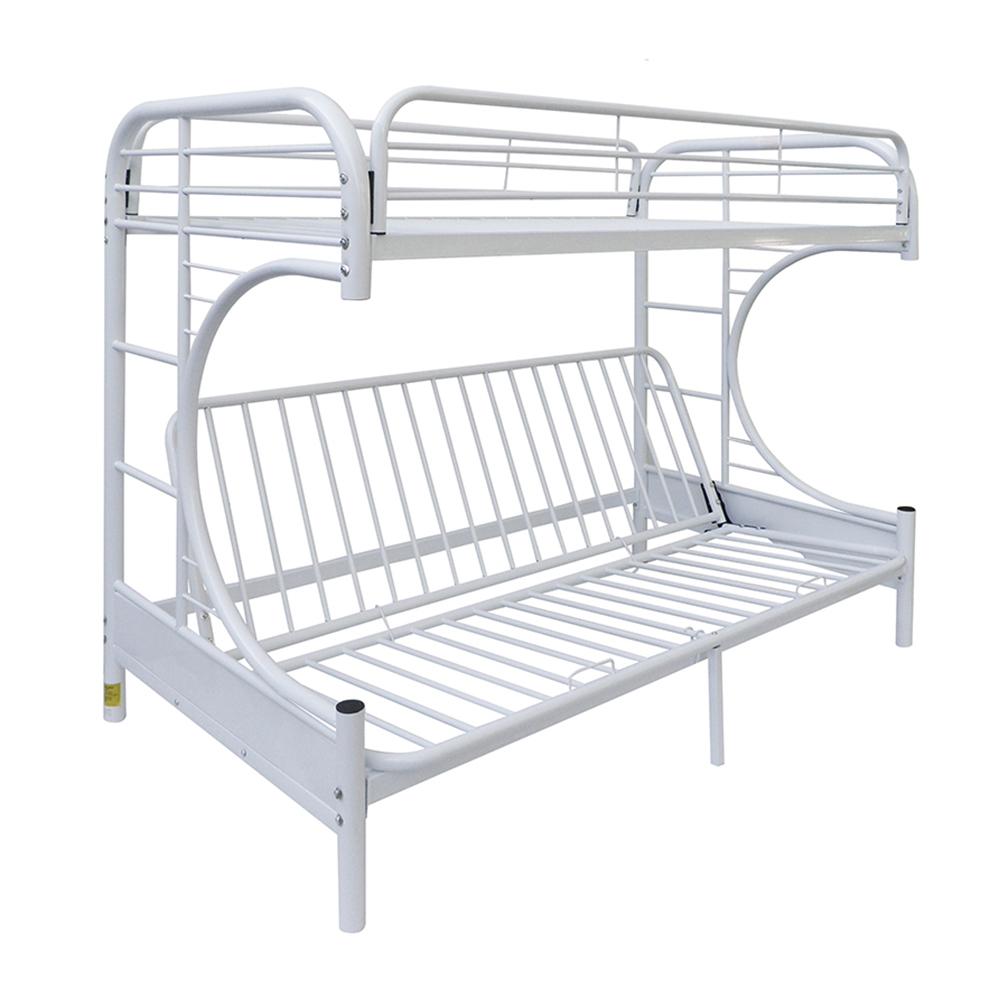 Eclipse White Bunk Bed (Twin/Full/Futon) - galleria furniture outlet