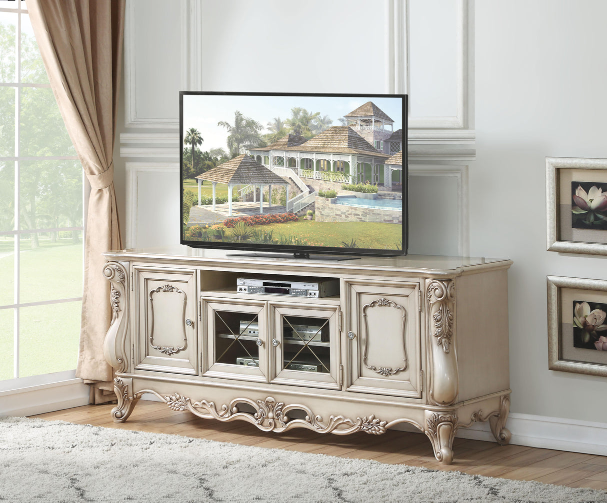Gorsedd Antique White TV Stand - galleria furniture outlet