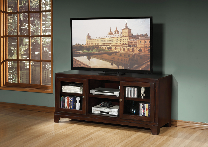 Halden Merlot TV Stand - galleria furniture outlet