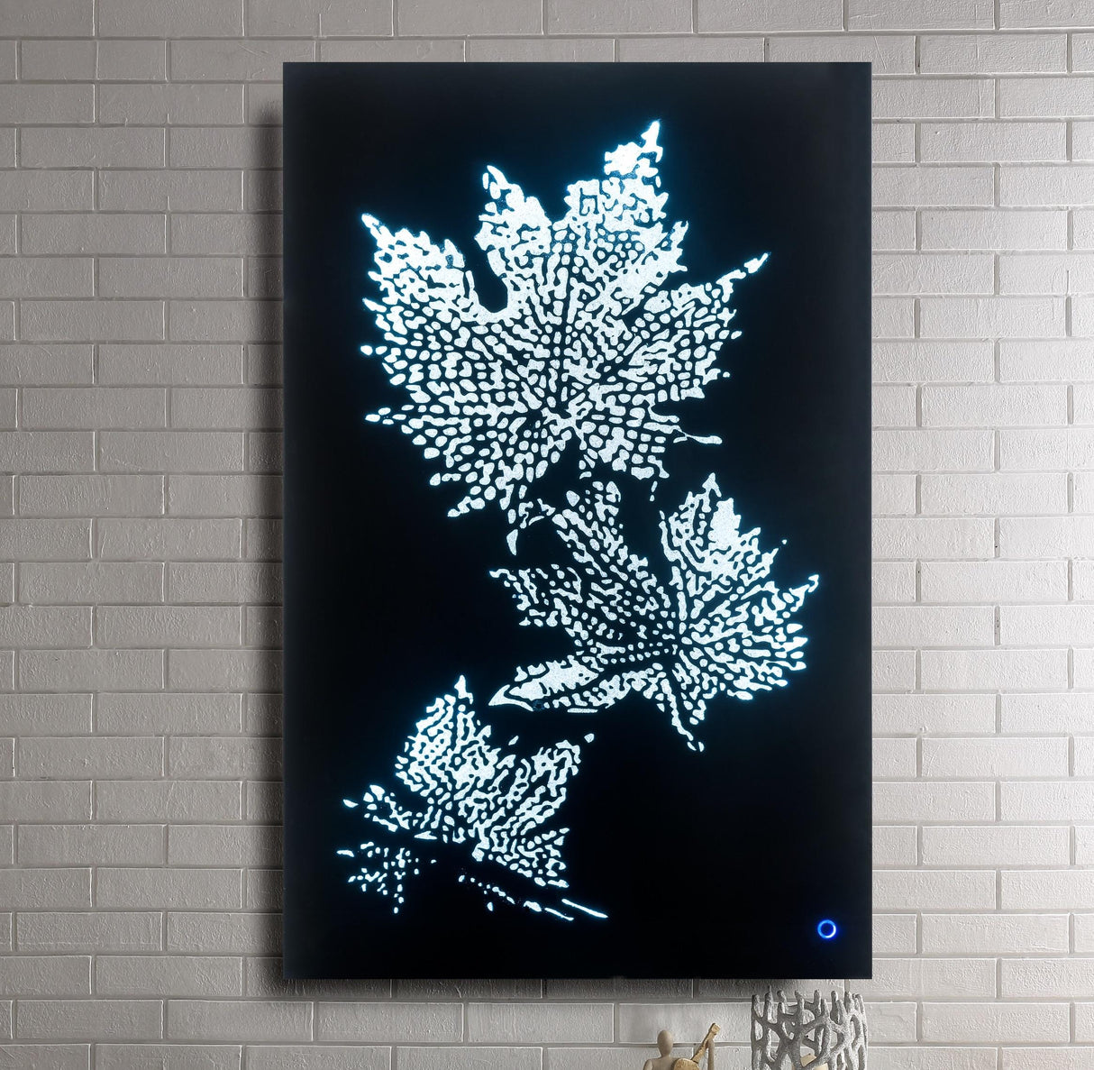 Hadrias Smoky Glass & Faux Crystal Wall Art (LED) - galleria furniture outlet